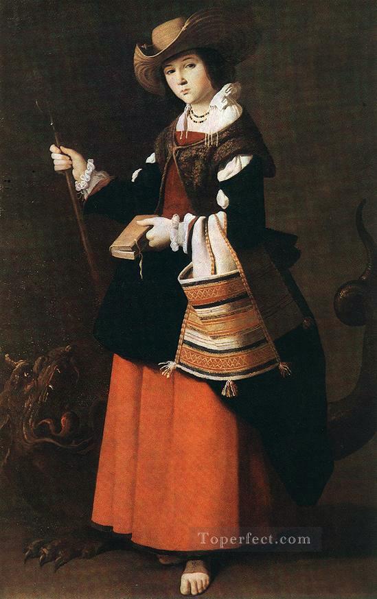 St Margaret Baroque Francisco Zurbaron Oil Paintings